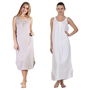 blazon women39s cotton hosiery solid maxi nighty slip pack of 2 available sizes s m l xl 2xl 3xl 4xl 5xl