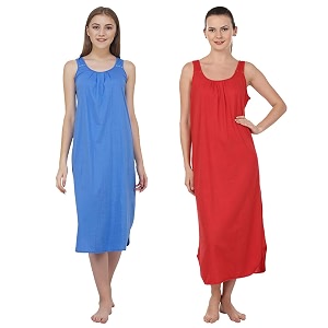 blazon women39s cotton hosiery solid maxi nighty slip pack of 2 available sizes s m l xl 2xl 3xl 4xl 5xl