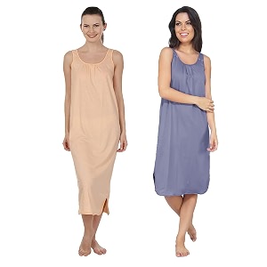blazon women39s cotton hosiery solid maxi nighty slip pack of 2 available sizes s m l xl 2xl 3xl 4xl 5xl