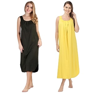 blazon women39s cotton hosiery solid maxi nighty slip pack of 2 available sizes s m l xl 2xl 3xl 4xl 5xl