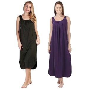 blazon women39s cotton hosiery solid maxi nighty slip pack of 2 available sizes s m l xl 2xl 3xl 4xl 5xl