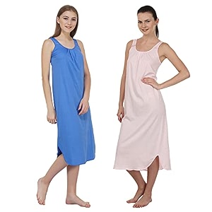 blazon women39s cotton hosiery solid maxi nighty slip pack of 2 available sizes s m l xl 2xl 3xl 4xl 5xl