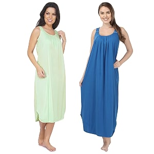 blazon women39s cotton hosiery solid maxi nighty slip pack of 2 available sizes s m l xl 2xl 3xl 4xl 5xl
