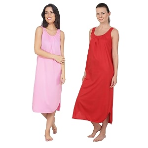 blazon women39s cotton hosiery solid maxi nighty slip pack of 2 available sizes s m l xl 2xl 3xl 4xl 5xl