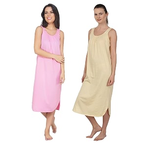 blazon women39s cotton hosiery solid maxi nighty slip pack of 2 available sizes s m l xl 2xl 3xl 4xl 5xl