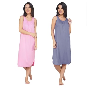 blazon women39s cotton hosiery solid maxi nighty slip pack of 2 available sizes s m l xl 2xl 3xl 4xl 5xl