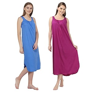 blazon women39s cotton hosiery solid maxi nighty slip pack of 2 available sizes s m l xl 2xl 3xl 4xl 5xl