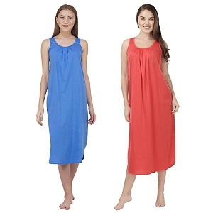 blazon women39s cotton hosiery solid maxi nighty slip pack of 2 available sizes s m l xl 2xl 3xl 4xl 5xl