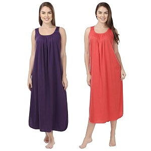 blazon women39s cotton hosiery solid maxi nighty slip pack of 2 available sizes s m l xl 2xl 3xl 4xl 5xl