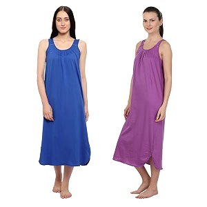 blazon women39s cotton hosiery solid maxi nighty slip pack of 2 available sizes s m l xl 2xl 3xl 4xl 5xl