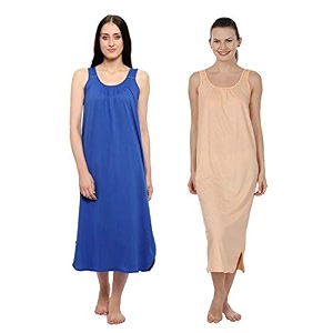 blazon women39s cotton hosiery solid maxi nighty slip pack of 2 available sizes s m l xl 2xl 3xl 4xl 5xl