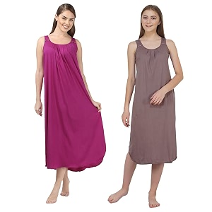 blazon women39s cotton hosiery solid maxi nighty slip pack of 2 available sizes s m l xl 2xl 3xl 4xl 5xl