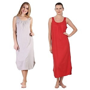 blazon women39s cotton hosiery solid maxi nighty slip pack of 2 available sizes s m l xl 2xl 3xl 4xl 5xl