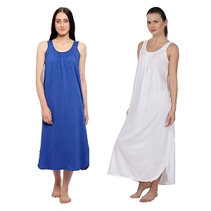blazon women39s cotton hosiery solid maxi nighty slip pack of 2 available sizes s m l xl 2xl 3xl 4xl 5xl