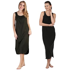 blazon women39s cotton hosiery solid maxi nighty slip pack of 2 available sizes s m l xl 2xl 3xl 4xl 5xl