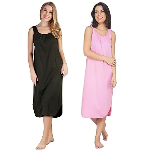 blazon women39s cotton hosiery solid maxi nighty slip pack of 2 available sizes s m l xl 2xl 3xl 4xl 5xl