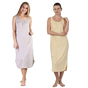 blazon women39s cotton hosiery solid maxi nighty slip pack of 2 available sizes s m l xl 2xl 3xl 4xl 5xl