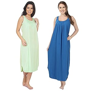 blazon women39s cotton hosiery solid maxi nighty slip pack of 2 available sizes s m l xl 2xl 3xl 4xl 5xl