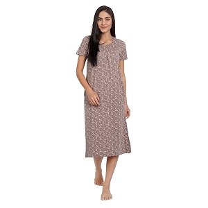 BLAZON Womens Cotton Hosiery Elegant Maxi Nightdress