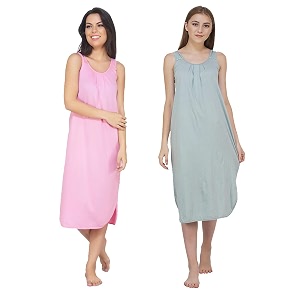 blazon women39s cotton hosiery solid maxi nighty slip pack of 2 available sizes s m l xl 2xl 3xl 4xl 5xl