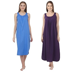 blazon women39s cotton hosiery solid maxi nighty slip pack of 2 available sizes s m l xl 2xl 3xl 4xl 5xl