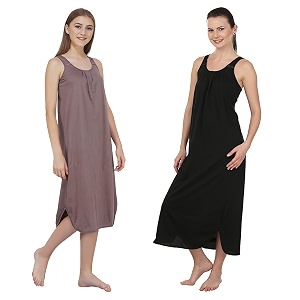 blazon women39s cotton hosiery solid maxi nighty slip pack of 2 available sizes s m l xl 2xl 3xl 4xl 5xl