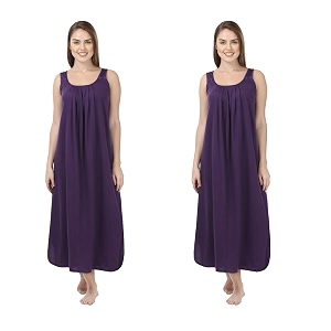 blazon women39s cotton hosiery solid maxi nighty slip pack of 2 available sizes s m l xl 2xl 3xl 4xl 5xl