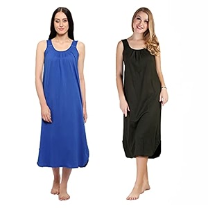 blazon women39s cotton hosiery solid maxi nighty slip pack of 2 available sizes s m l xl 2xl 3xl 4xl 5xl