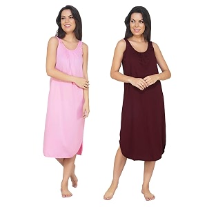 blazon women39s cotton hosiery solid maxi nighty slip pack of 2 available sizes s m l xl 2xl 3xl 4xl 5xl