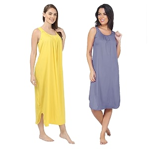 blazon women39s cotton hosiery solid maxi nighty slip pack of 2 available sizes s m l xl 2xl 3xl 4xl 5xl