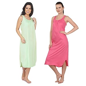 blazon women39s cotton hosiery solid maxi nighty slip pack of 2 available sizes s m l xl 2xl 3xl 4xl 5xl