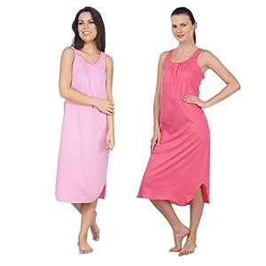blazon women39s cotton hosiery solid maxi nighty slip pack of 2 available sizes s m l xl 2xl 3xl 4xl 5xl