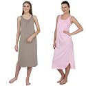 BLAZON Women's Cotton Hosiery Solid Maxi Nighty Slip (Pack of 2) Available Sizes: S, M, L, XL, 2XL, 3XL, 4XL, 5XL