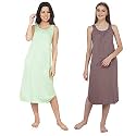 BLAZON Women's Cotton Hosiery Solid Maxi Nighty Slip (Pack of 2) Available Sizes: S, M, L, XL, 2XL, 3XL, 4XL, 5XL