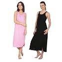 BLAZON Women's Cotton Hosiery Solid Maxi Nighty Slip (Pack of 2) Available Sizes: S, M, L, XL, 2XL, 3XL, 4XL, 5XL