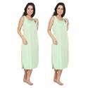 BLAZON Women's Cotton Hosiery Solid Maxi Nighty Slip (Pack of 2) Available Sizes: S, M, L, XL, 2XL, 3XL, 4XL, 5XL
