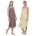 BLAZON Women's Cotton Hosiery Solid Maxi Nighty Slip (Pack of 2) Available Sizes: S, M, L, XL, 2XL, 3XL, 4XL, 5XL