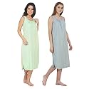 BLAZON Women's Cotton Hosiery Solid Maxi Nighty Slip (Pack of 2) Available Sizes: S, M, L, XL, 2XL, 3XL, 4XL, 5XL