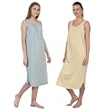 BLAZON Women's Cotton Hosiery Solid Maxi Nighty Slip (Pack of 2) Available Sizes: S, M, L, XL, 2XL, 3XL, 4XL, 5XL