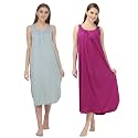 BLAZON Women's Cotton Hosiery Solid Maxi Nighty Slip (Pack of 2) Available Sizes: S, M, L, XL, 2XL, 3XL, 4XL, 5XL
