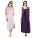 BLAZON Women's Cotton Hosiery Solid Maxi Nighty Slip (Pack of 2) Available Sizes: S, M, L, XL, 2XL, 3XL, 4XL, 5XL
