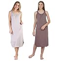 BLAZON Women's Cotton Hosiery Solid Maxi Nighty Slip (Pack of 2) Available Sizes: S, M, L, XL, 2XL, 3XL, 4XL, 5XL