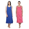 BLAZON Women's Cotton Hosiery Solid Maxi Nighty Slip (Pack of 2) Available Sizes: S, M, L, XL, 2XL, 3XL, 4XL, 5XL