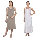 BLAZON Women's Cotton Hosiery Solid Maxi Nighty Slip (Pack of 2) Available Sizes: S, M, L, XL, 2XL, 3XL, 4XL, 5XL