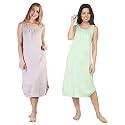 BLAZON Women's Cotton Hosiery Solid Maxi Nighty Slip (Pack of 2) Available Sizes: S, M, L, XL, 2XL, 3XL, 4XL, 5XL