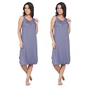 BLAZON Women's Cotton Hosiery Solid Maxi Nighty Slip (Pack of 2) Available Sizes: S, M, L, XL, 2XL, 3XL, 4XL, 5XL