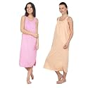 BLAZON Women's Cotton Hosiery Solid Maxi Nighty Slip (Pack of 2) Available Sizes: S, M, L, XL, 2XL, 3XL, 4XL, 5XL