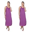 BLAZON Women's Cotton Hosiery Solid Maxi Nighty Slip (Pack of 2) Available Sizes: S, M, L, XL, 2XL, 3XL, 4XL, 5XL