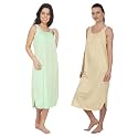 BLAZON Women's Cotton Hosiery Solid Maxi Nighty Slip (Pack of 2) Available Sizes: S, M, L, XL, 2XL, 3XL, 4XL, 5XL