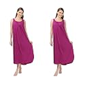 BLAZON Women's Cotton Hosiery Solid Maxi Nighty Slip (Pack of 2) Available Sizes: S, M, L, XL, 2XL, 3XL, 4XL, 5XL